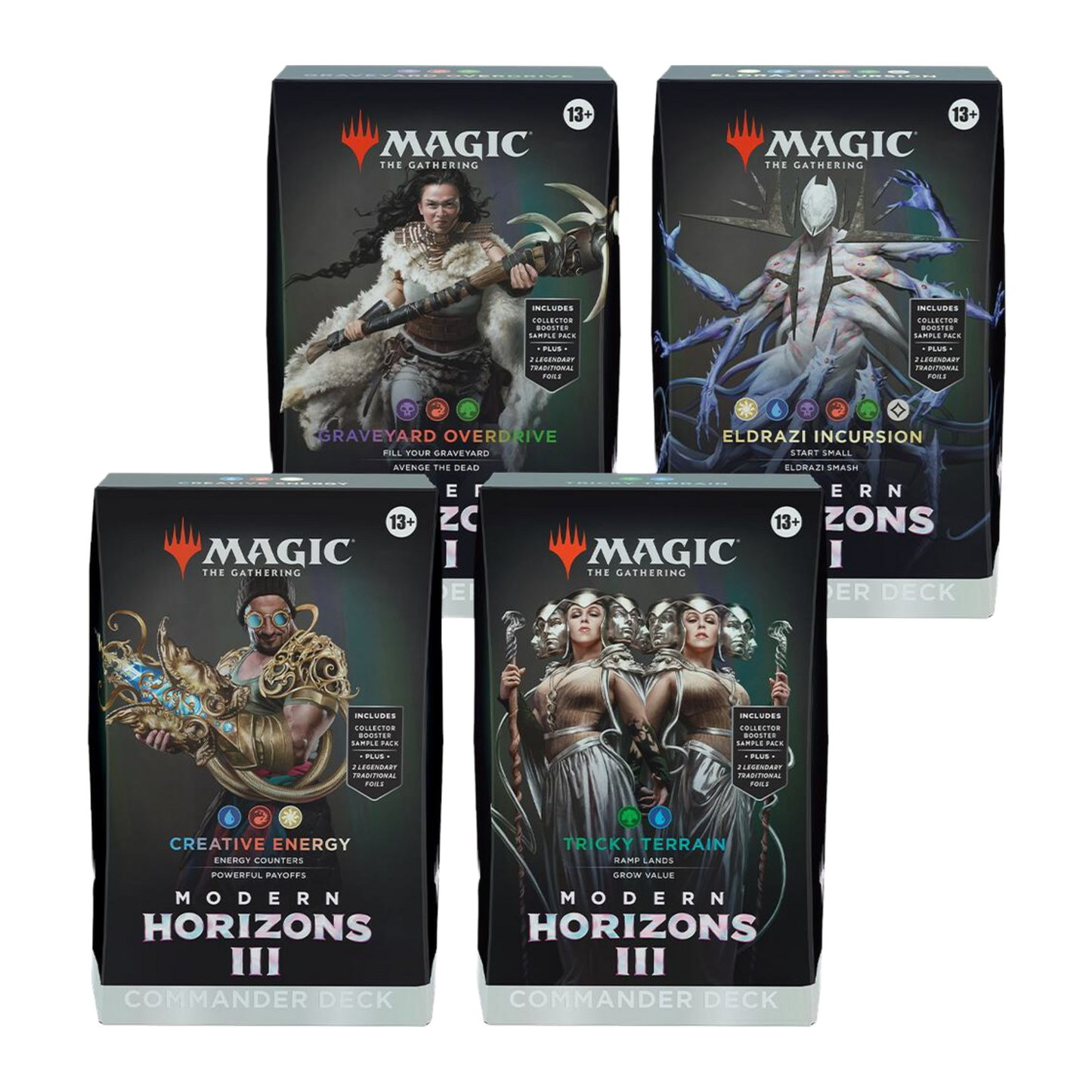 MTG: Modern Horizons 3 - Commander Deck: Display Case (4 Decks)