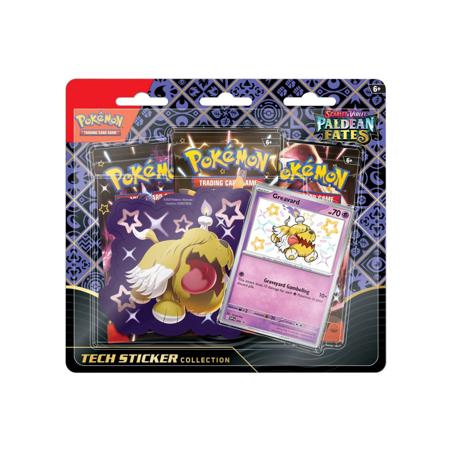 Pokemon: Scarlet & Violet - Paldean Fates Tech Sticker 3 Pack Blister